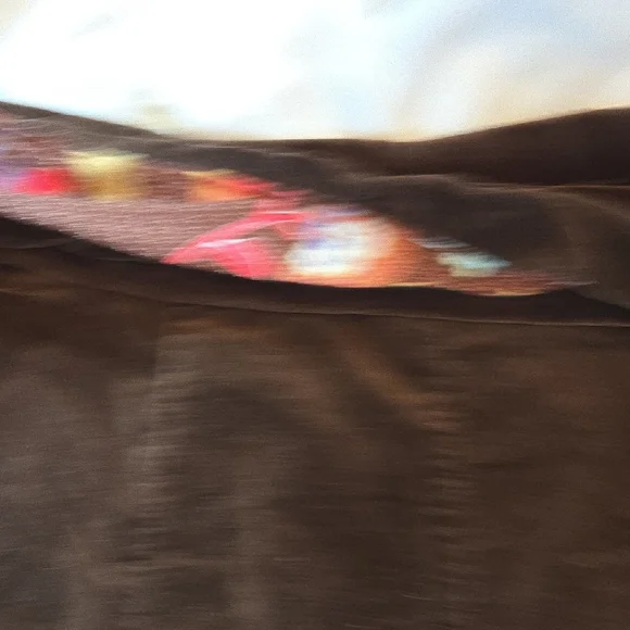 Boho Scalloped Layered Velvet Skirt in Brown - Picture 7 of 12